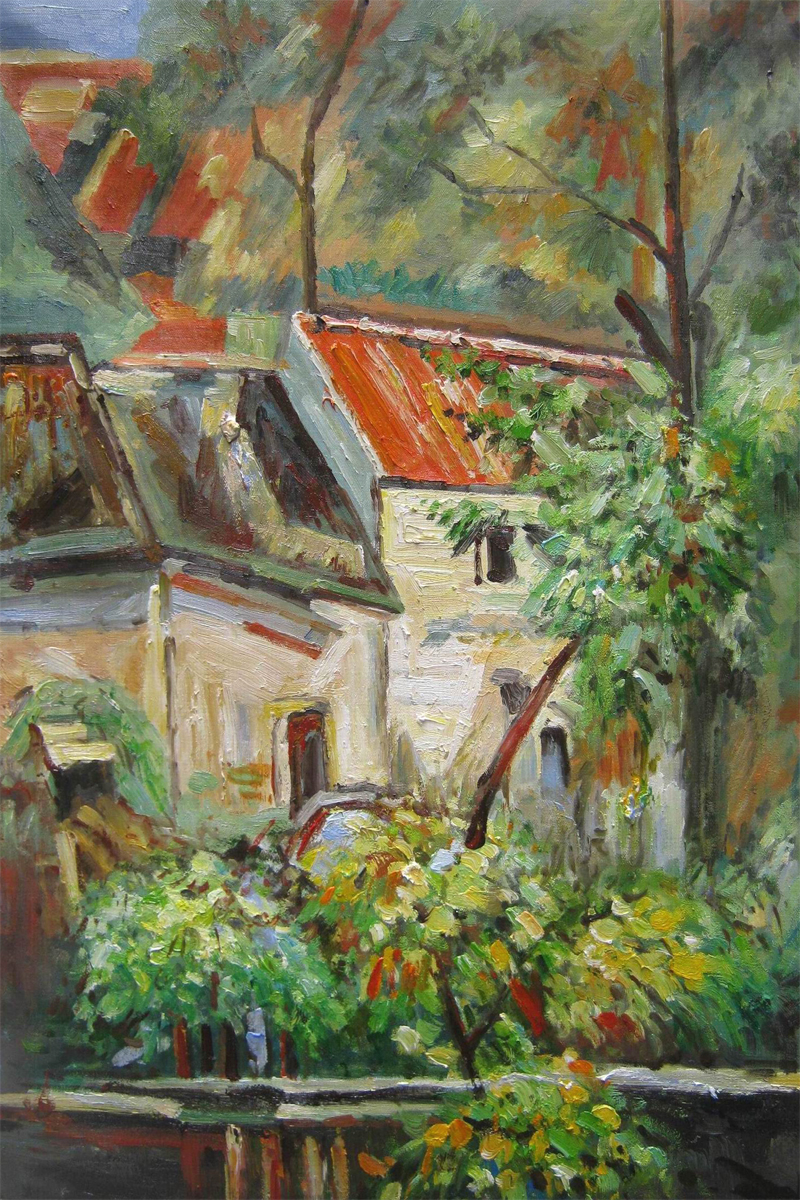 House of Piere La Croix - Paul Cezanne Painting